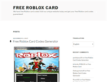 Tablet Screenshot of freerobloxcard.com